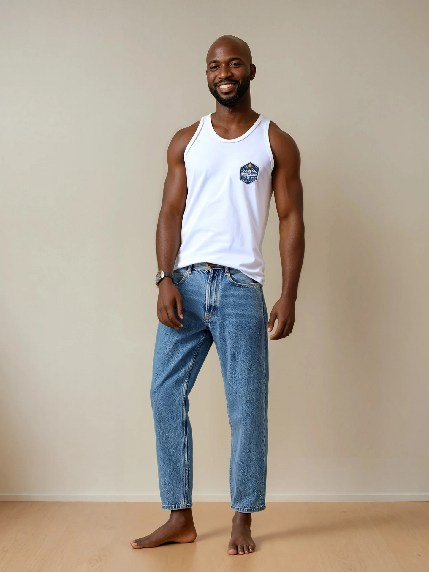 Men’s White Tank