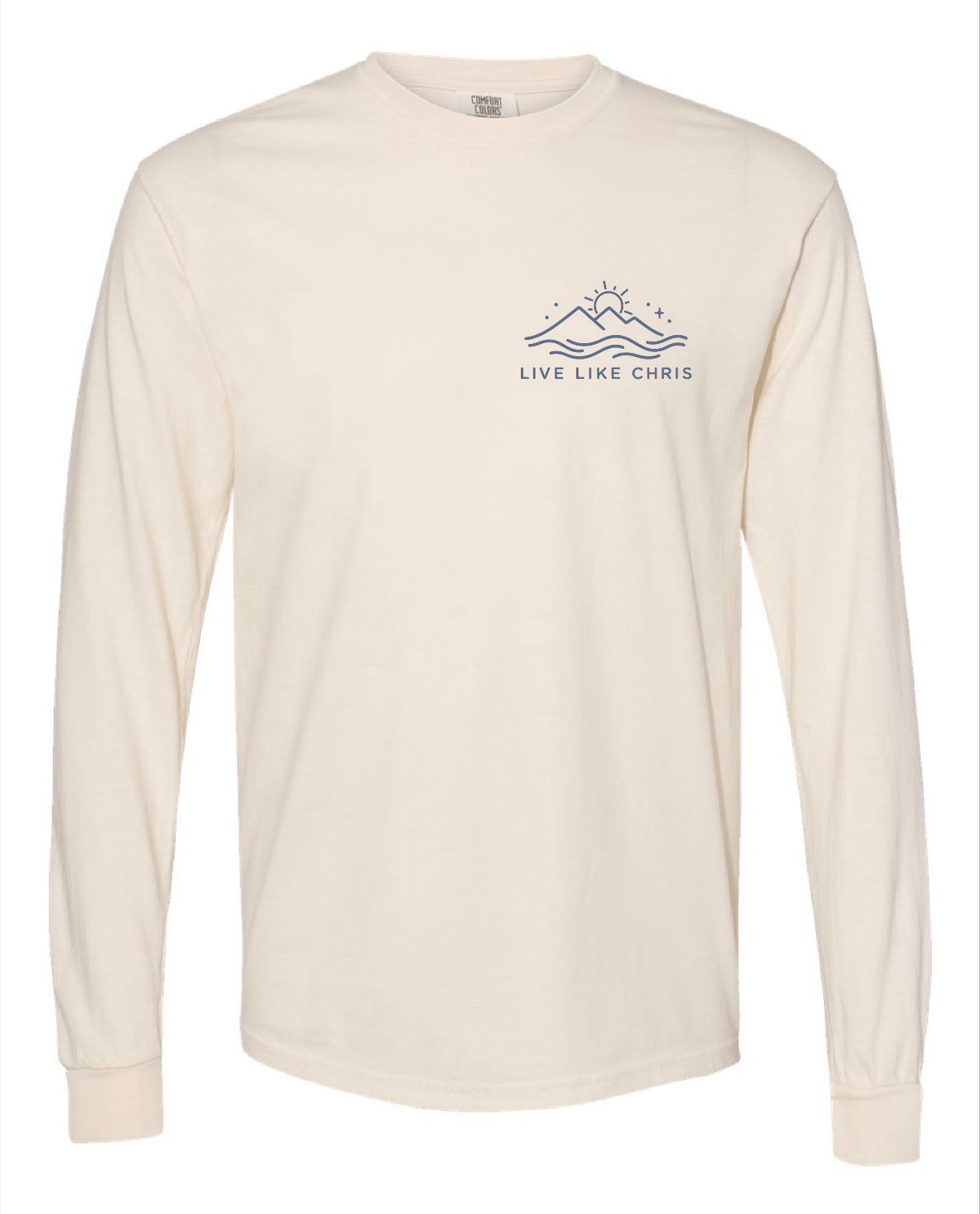 Live Like Chris long sleeve tee in white