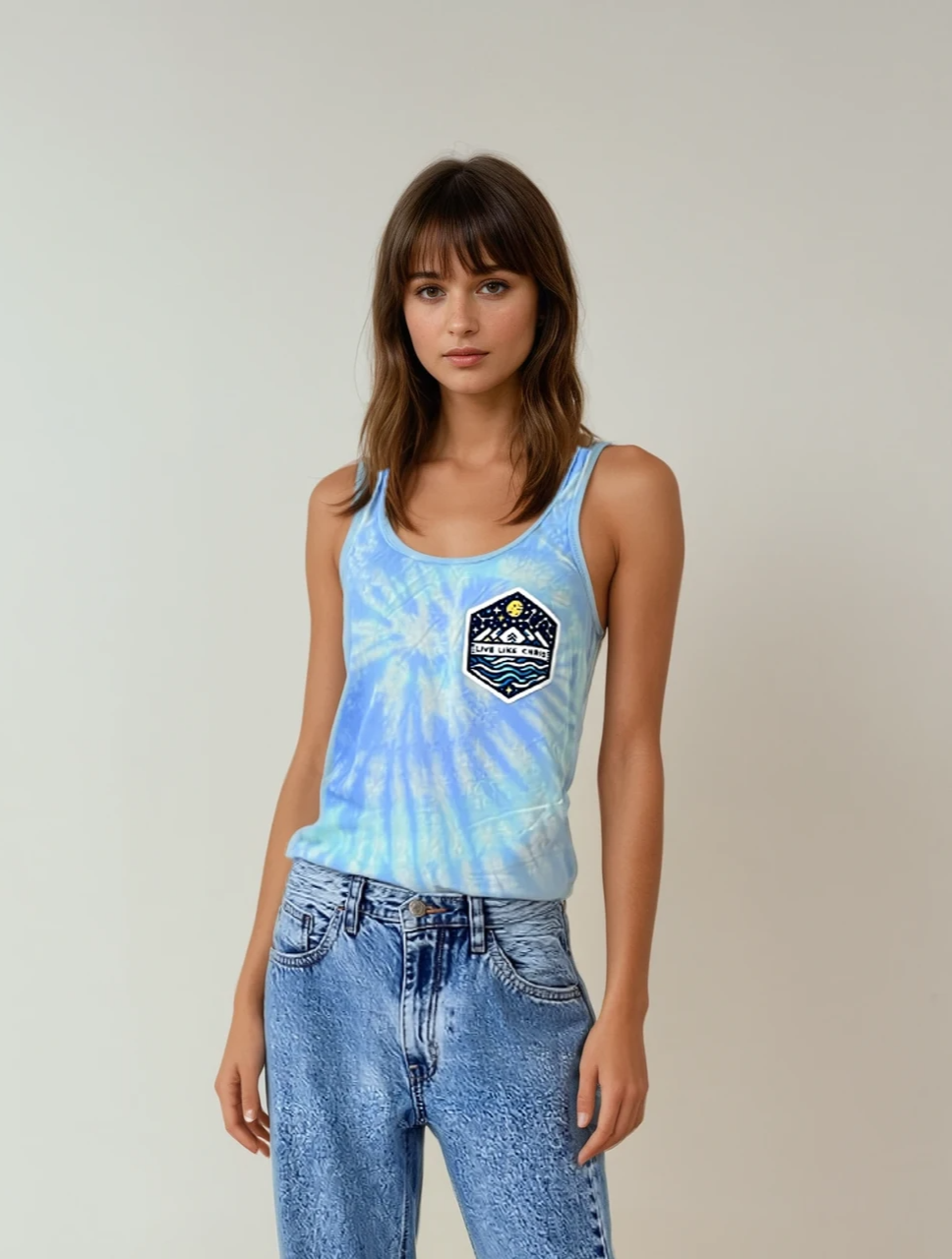 Women's Racer Back Tie-Dye Tank Top